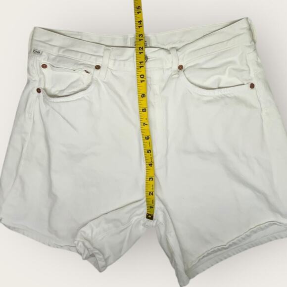 Citizens of Humanity | Marlow Distressed Denim Shorts | White | Size 29 - Picture 10 of 16